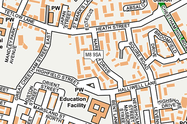 M8 9SA map - OS OpenMap – Local (Ordnance Survey) M8 9SA map - OS OpenMap – Local (Ordnance Survey)