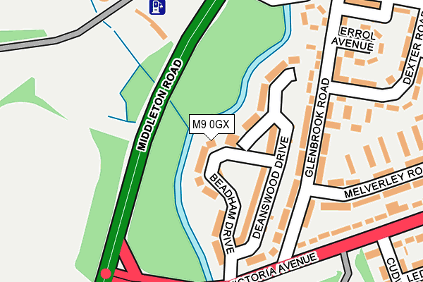 M9 0GX map - OS OpenMap – Local (Ordnance Survey) M9 0GX map - OS OpenMap – Local (Ordnance Survey)