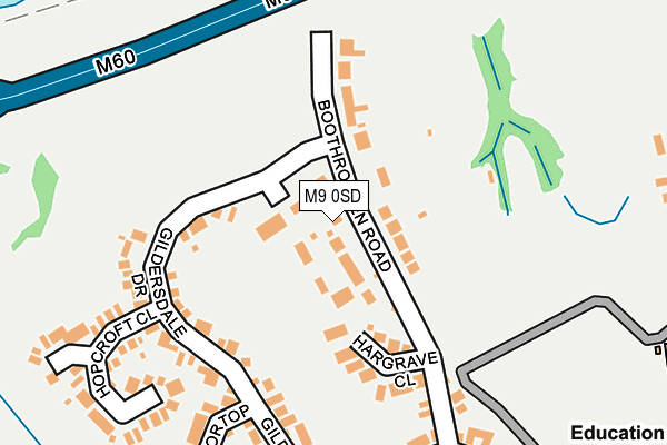 M9 0SD map - OS OpenMap – Local (Ordnance Survey) M9 0SD map - OS OpenMap – Local (Ordnance Survey)