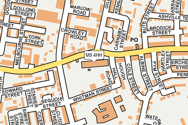 M9 4HH map - OS OpenMap – Local (Ordnance Survey) M9 4HH map - OS OpenMap – Local (Ordnance Survey)