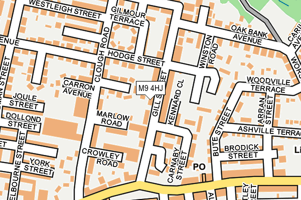 M9 4HJ map - OS OpenMap – Local (Ordnance Survey) M9 4HJ map - OS OpenMap – Local (Ordnance Survey)