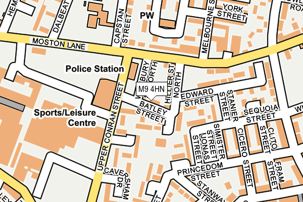 M9 4HN map - OS OpenMap – Local (Ordnance Survey) M9 4HN map - OS OpenMap – Local (Ordnance Survey)