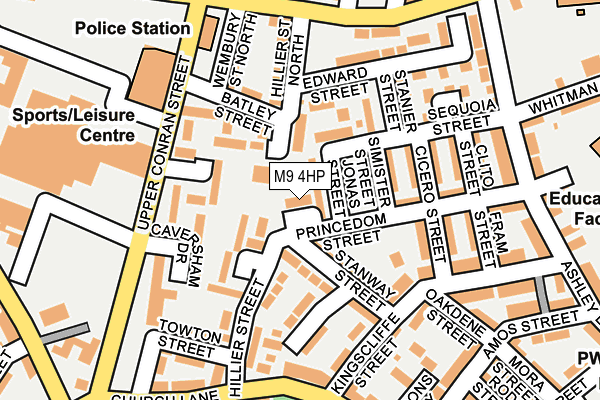M9 4HP map - OS OpenMap – Local (Ordnance Survey) M9 4HP map - OS OpenMap – Local (Ordnance Survey)