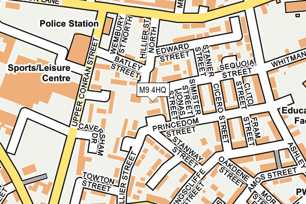 M9 4HQ map - OS OpenMap – Local (Ordnance Survey) M9 4HQ map - OS OpenMap – Local (Ordnance Survey)