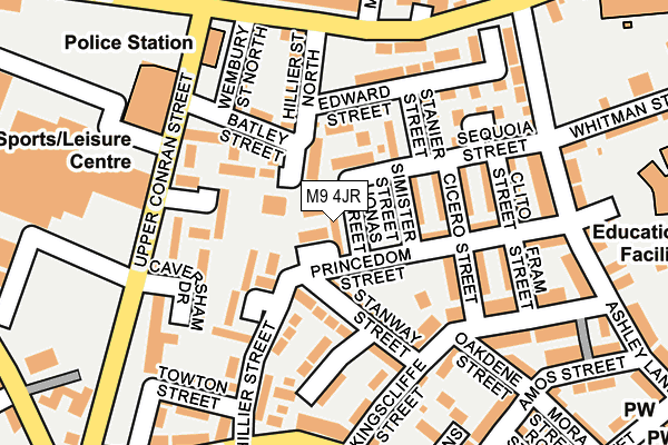 M9 4JR map - OS OpenMap – Local (Ordnance Survey) M9 4JR map - OS OpenMap – Local (Ordnance Survey)