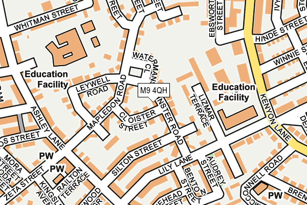 M9 4QH map - OS OpenMap – Local (Ordnance Survey) M9 4QH map - OS OpenMap – Local (Ordnance Survey)
