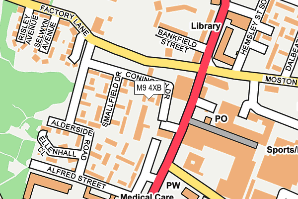 M9 4XB map - OS OpenMap – Local (Ordnance Survey) M9 4XB map - OS OpenMap – Local (Ordnance Survey)
