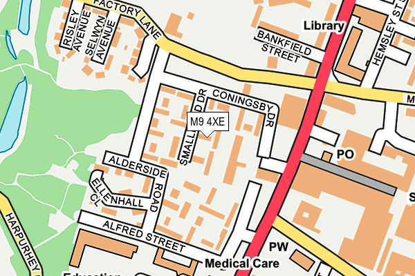 M9 4XE map - OS OpenMap – Local (Ordnance Survey) M9 4XE map - OS OpenMap – Local (Ordnance Survey)