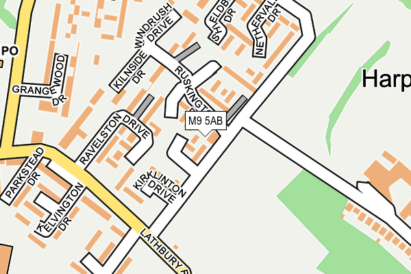 M9 5AB map - OS OpenMap – Local (Ordnance Survey) M9 5AB map - OS OpenMap – Local (Ordnance Survey)