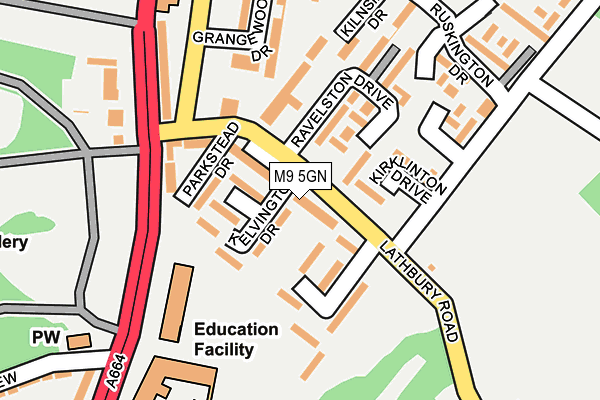 M9 5GN map - OS OpenMap – Local (Ordnance Survey) M9 5GN map - OS OpenMap – Local (Ordnance Survey)