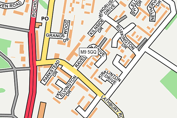 M9 5GQ map - OS OpenMap – Local (Ordnance Survey) M9 5GQ map - OS OpenMap – Local (Ordnance Survey)