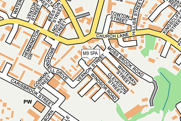 M9 5PA map - OS OpenMap – Local (Ordnance Survey) M9 5PA map - OS OpenMap – Local (Ordnance Survey)