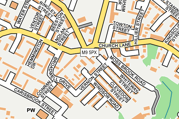 M9 5PX map - OS OpenMap – Local (Ordnance Survey) M9 5PX map - OS OpenMap – Local (Ordnance Survey)