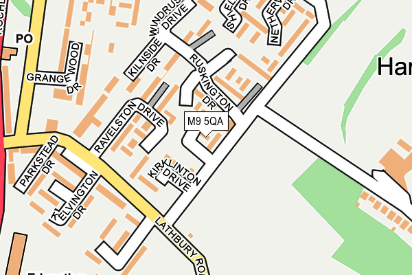 M9 5QA map - OS OpenMap – Local (Ordnance Survey) M9 5QA map - OS OpenMap – Local (Ordnance Survey)