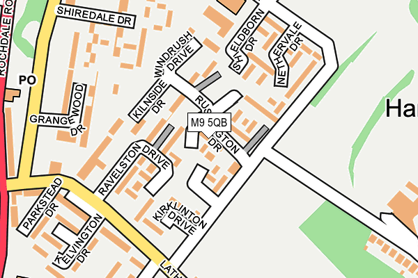 M9 5QB map - OS OpenMap – Local (Ordnance Survey) M9 5QB map - OS OpenMap – Local (Ordnance Survey)