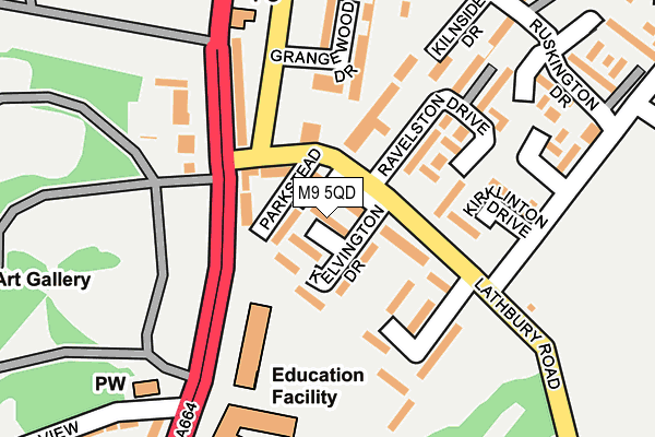 M9 5QD map - OS OpenMap – Local (Ordnance Survey) M9 5QD map - OS OpenMap – Local (Ordnance Survey)