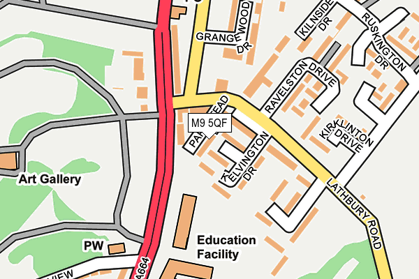 M9 5QF map - OS OpenMap – Local (Ordnance Survey) M9 5QF map - OS OpenMap – Local (Ordnance Survey)
