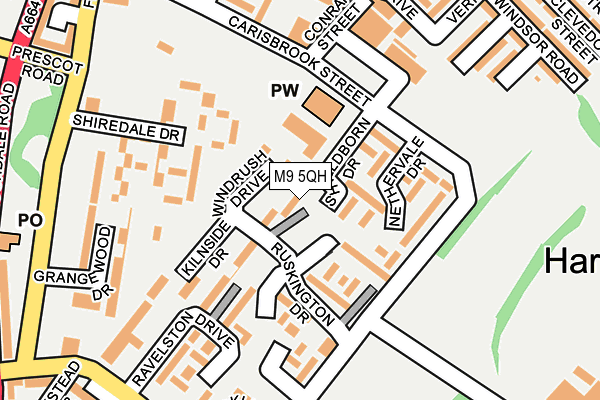 M9 5QH map - OS OpenMap – Local (Ordnance Survey) M9 5QH map - OS OpenMap – Local (Ordnance Survey)