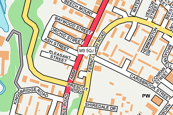 M9 5QJ map - OS OpenMap – Local (Ordnance Survey) M9 5QJ map - OS OpenMap – Local (Ordnance Survey)
