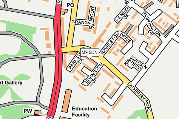 M9 5QN map - OS OpenMap – Local (Ordnance Survey) M9 5QN map - OS OpenMap – Local (Ordnance Survey)