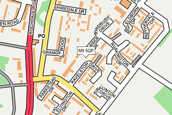 M9 5QP map - OS OpenMap – Local (Ordnance Survey) M9 5QP map - OS OpenMap – Local (Ordnance Survey)