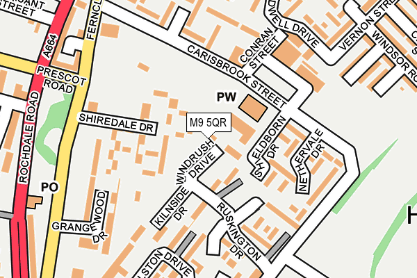 M9 5QR map - OS OpenMap – Local (Ordnance Survey) M9 5QR map - OS OpenMap – Local (Ordnance Survey)