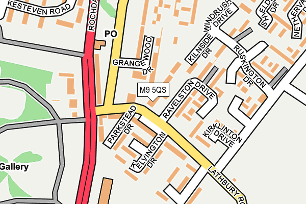M9 5QS map - OS OpenMap – Local (Ordnance Survey) M9 5QS map - OS OpenMap – Local (Ordnance Survey)