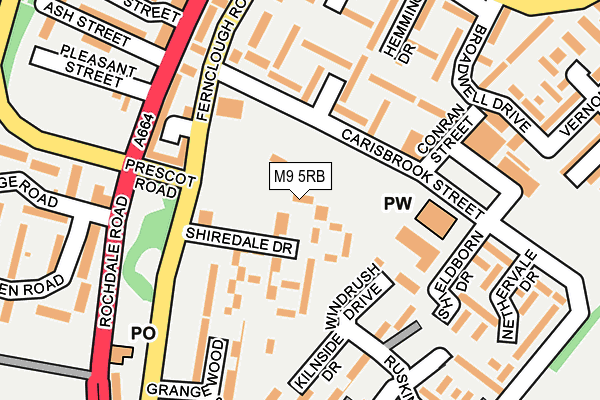 M9 5RB map - OS OpenMap – Local (Ordnance Survey) M9 5RB map - OS OpenMap – Local (Ordnance Survey)
