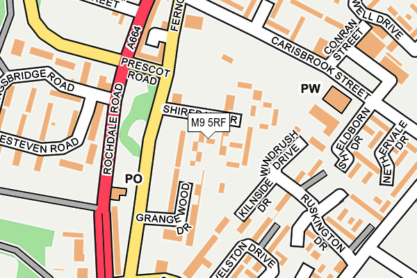 M9 5RF map - OS OpenMap – Local (Ordnance Survey) M9 5RF map - OS OpenMap – Local (Ordnance Survey)