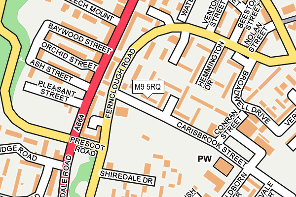 M9 5RQ map - OS OpenMap – Local (Ordnance Survey) M9 5RQ map - OS OpenMap – Local (Ordnance Survey)