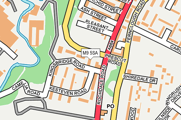 M9 5SA map - OS OpenMap – Local (Ordnance Survey) M9 5SA map - OS OpenMap – Local (Ordnance Survey)