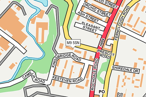 M9 5SN map - OS OpenMap – Local (Ordnance Survey) M9 5SN map - OS OpenMap – Local (Ordnance Survey)