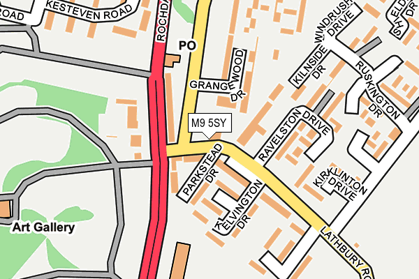 M9 5SY map - OS OpenMap – Local (Ordnance Survey) M9 5SY map - OS OpenMap – Local (Ordnance Survey)