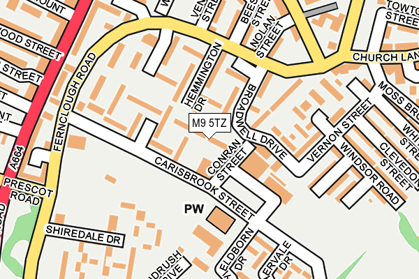 M9 5TZ map - OS OpenMap – Local (Ordnance Survey) M9 5TZ map - OS OpenMap – Local (Ordnance Survey)