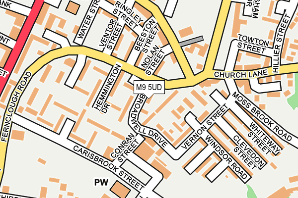 M9 5UD map - OS OpenMap – Local (Ordnance Survey) M9 5UD map - OS OpenMap – Local (Ordnance Survey)