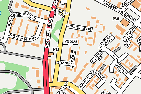 M9 5UG map - OS OpenMap – Local (Ordnance Survey) M9 5UG map - OS OpenMap – Local (Ordnance Survey)