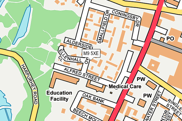 M9 5XE map - OS OpenMap – Local (Ordnance Survey) M9 5XE map - OS OpenMap – Local (Ordnance Survey)