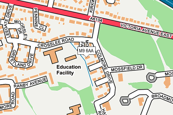 M9 6AA map - OS OpenMap – Local (Ordnance Survey) M9 6AA map - OS OpenMap – Local (Ordnance Survey)