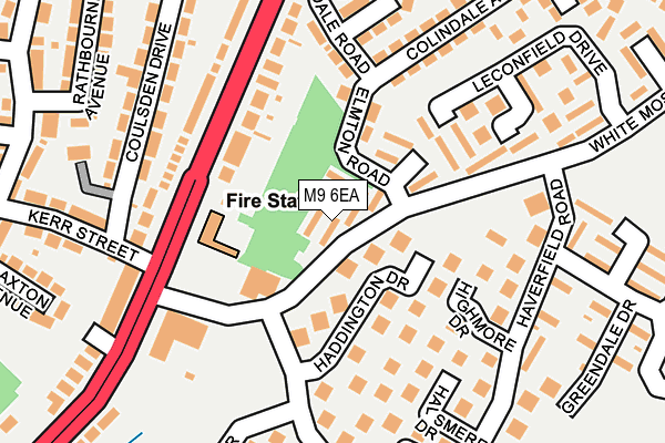 M9 6EA map - OS OpenMap – Local (Ordnance Survey) M9 6EA map - OS OpenMap – Local (Ordnance Survey)