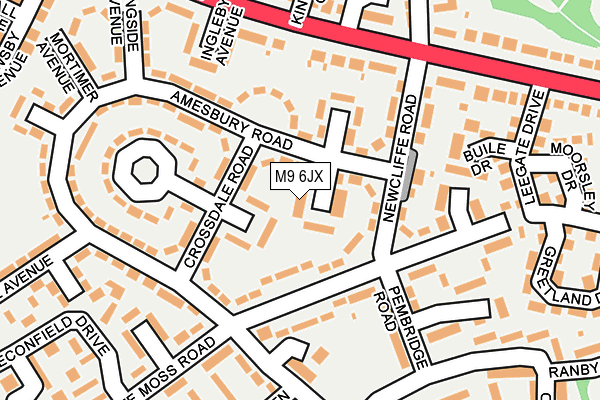 M9 6JX map - OS OpenMap – Local (Ordnance Survey) M9 6JX map - OS OpenMap – Local (Ordnance Survey)