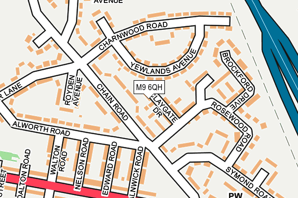 M9 6QH map - OS OpenMap – Local (Ordnance Survey) M9 6QH map - OS OpenMap – Local (Ordnance Survey)