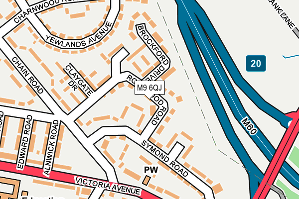 M9 6QJ map - OS OpenMap – Local (Ordnance Survey) M9 6QJ map - OS OpenMap – Local (Ordnance Survey)