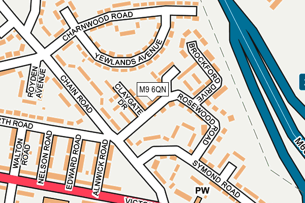 M9 6QN map - OS OpenMap – Local (Ordnance Survey) M9 6QN map - OS OpenMap – Local (Ordnance Survey)