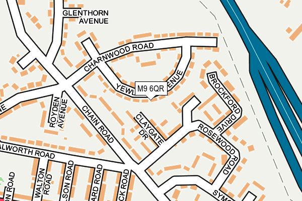 M9 6QR map - OS OpenMap – Local (Ordnance Survey)