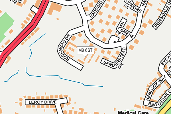 M9 6ST map - OS OpenMap – Local (Ordnance Survey) M9 6ST map - OS OpenMap – Local (Ordnance Survey)