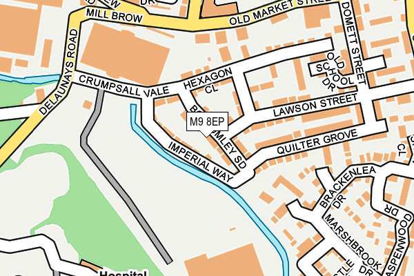 M9 8EP map - OS OpenMap – Local (Ordnance Survey) M9 8EP map - OS OpenMap – Local (Ordnance Survey)
