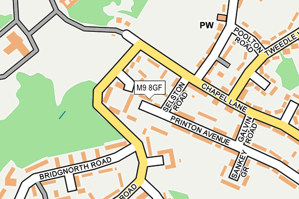 M9 8GF map - OS OpenMap – Local (Ordnance Survey) M9 8GF map - OS OpenMap – Local (Ordnance Survey)
