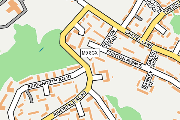 M9 8GX map - OS OpenMap – Local (Ordnance Survey) M9 8GX map - OS OpenMap – Local (Ordnance Survey)