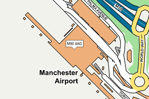 M90 4AG map - OS OpenMap – Local (Ordnance Survey) M90 4AG map - OS OpenMap – Local (Ordnance Survey)