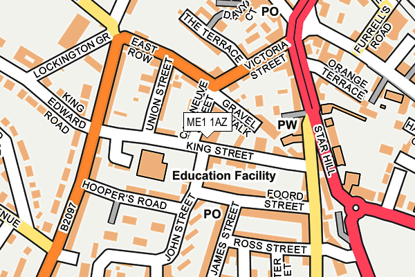 ME1 1AZ map - OS OpenMap – Local (Ordnance Survey)